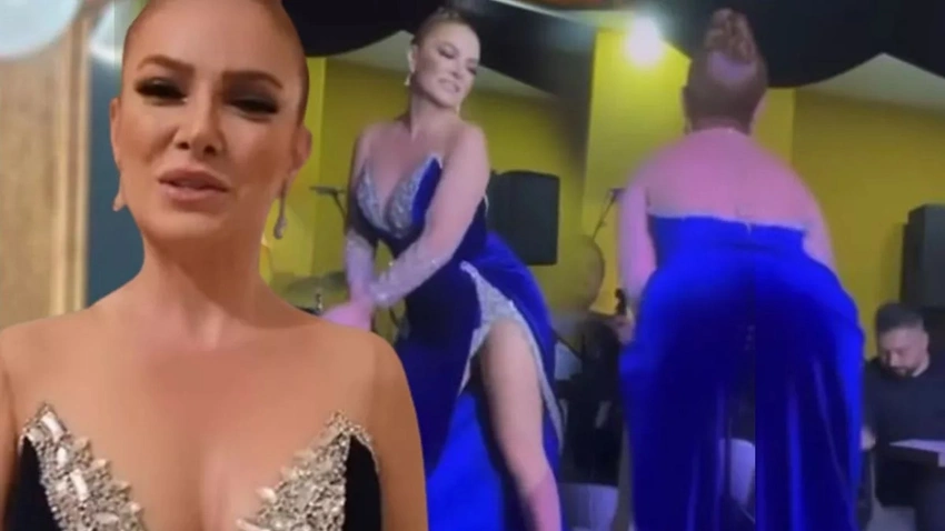 Pınar Eliçe sahnede kalça dansı yaptı