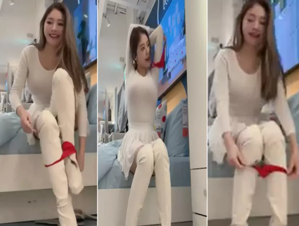 Sosyal medya fenomeni alışveriş merkezinin ortasında iç çamaşırını çıkartıp saçına toka yaptı...