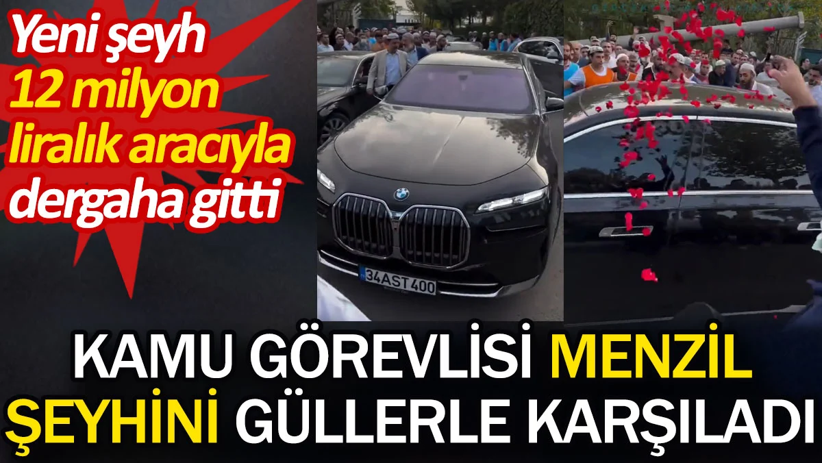 Yeni şeyh 12 milyon liralık aracıyla dergaha gitti