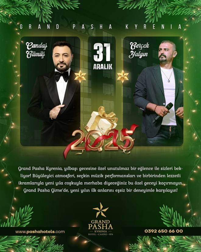 Yılbaşında Grand Pasha Girne'de coşku dolu bir program