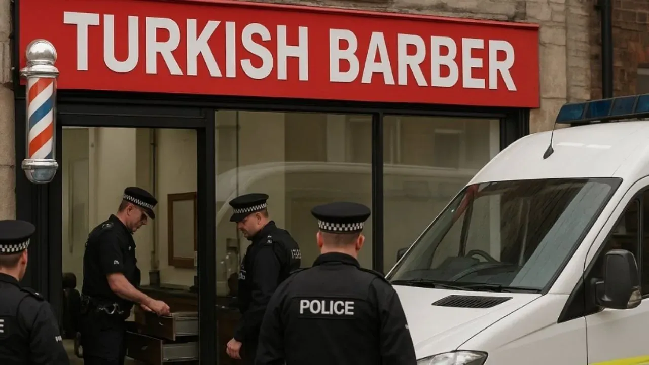 Londra'da Türk berberlere baskın! Kara para aklandığı iddia ediliyor