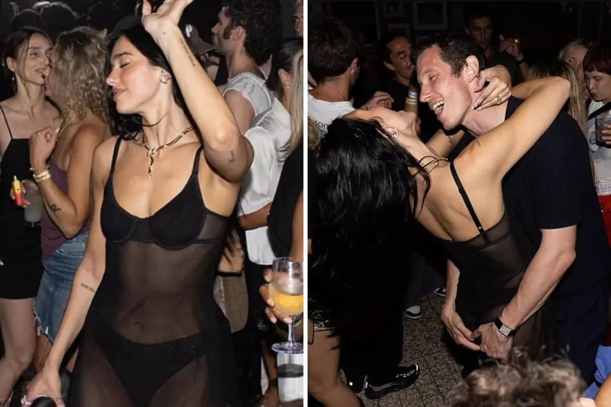 Dua Lipa'dan ateşli dans: Nişanlısıyla birlikte sınırları zorladı