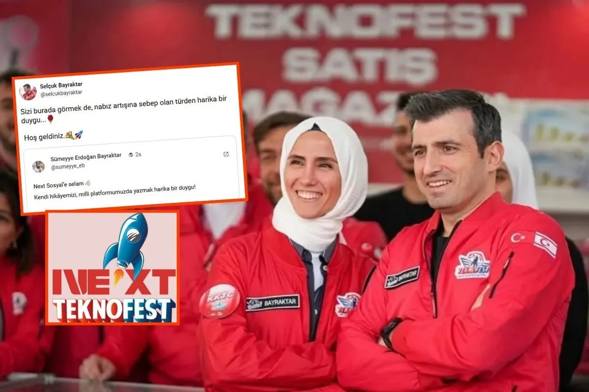 Sümeyye Erdoğan'ın milli platform Next Sosyal'e katılması Selçuk Bayraktar'ı duygulandırdı