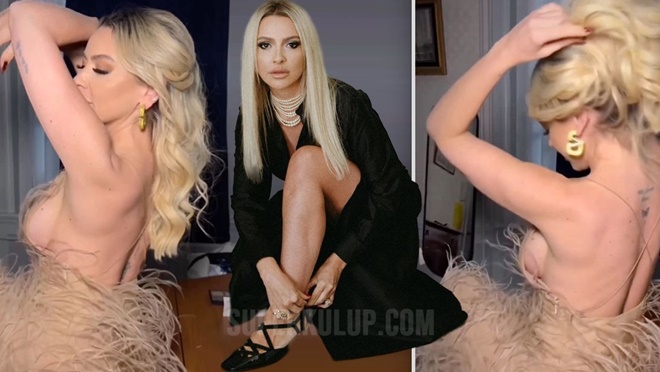 Hadise iç çamaşırsız elbisesiyle dans edince beğeni butonu çöktü