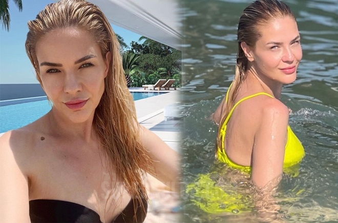 Boşandığı eşi kardeşiyle aşk yaşayan Emine Ün'den mayolu pozlar