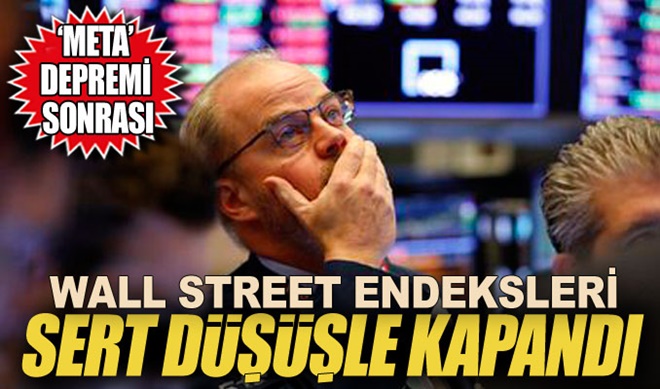 ABD borsaları günü sert düşüşle kapadı