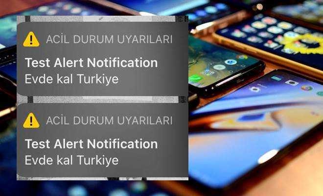 Türkiye’de telefonlara gönderilen acil durum test bildirimi panik yarattı