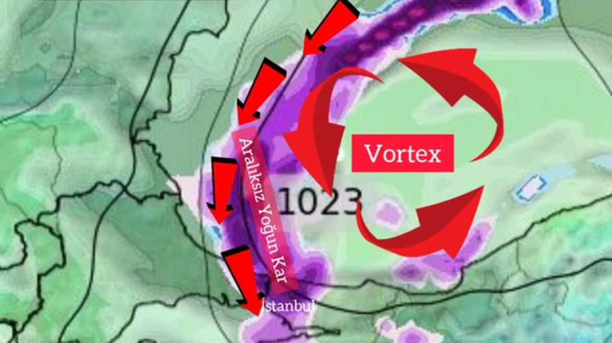 İstanbul cumartesi günü kara doyacak! Vortex'in etkisiyle 7 saat aralıksız kar yağacak