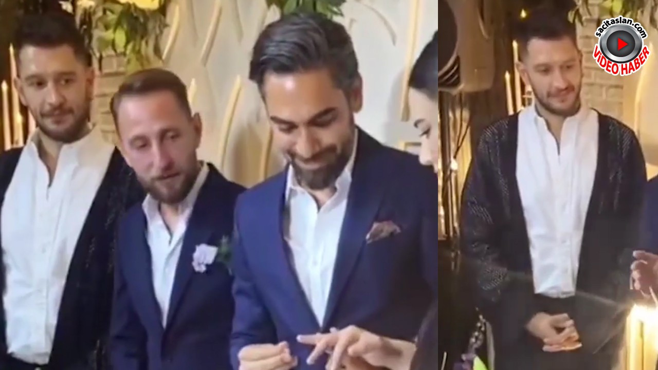 Nişan törenine Uraz Kaygılaroğlu'nun mimikleri damga vurdu