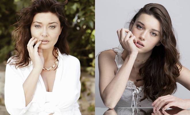 Nurgül Yeşilçay ve Afra Saraçoğlu, tiyatro sahnesinde